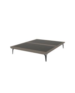 Base Box Cama Japonesa Toquio Casal Linho Marrom