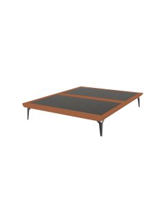 Base Box Cama Japonesa Toquio Casal Linho Telha