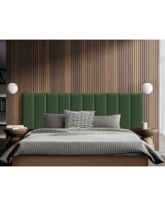 Cabeceira Painel Modulado Rony 200cm Veludo Verde