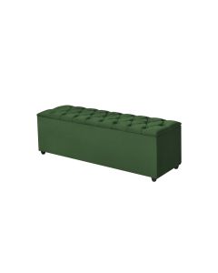 Recamier Baú Liverpool 85cm Veludo Verde